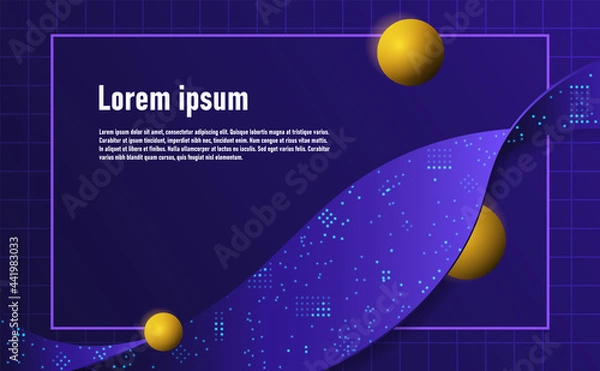 Obraz Futuristic flow abstracts. Complementary theme concept background.vector and illustration