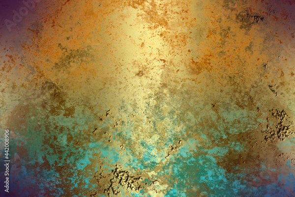 Obraz Golden Abstract  decorative paper texture  background  for  artwork  - Illustration