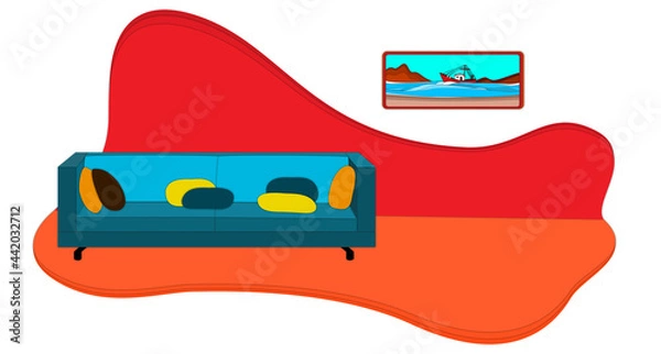 Obraz Room: sofa  and picture