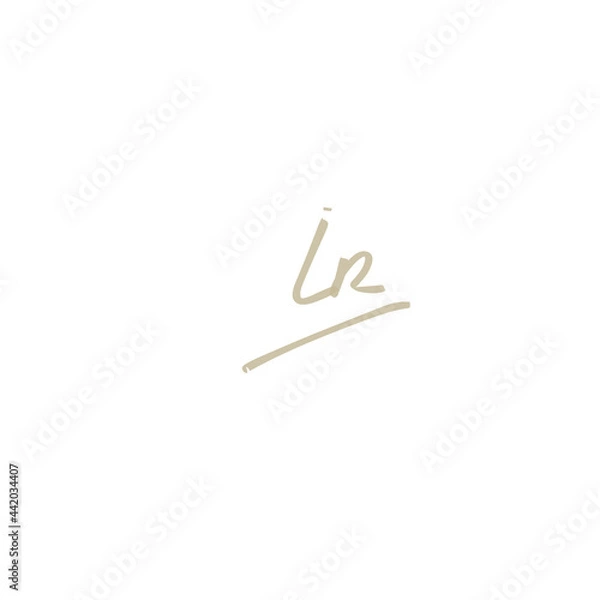 Fototapeta iR handwritten logo for identity