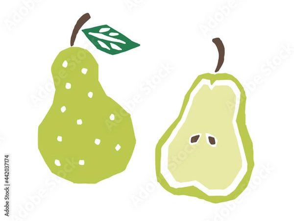 Obraz 洋なし　レトロなかわいいイラスト