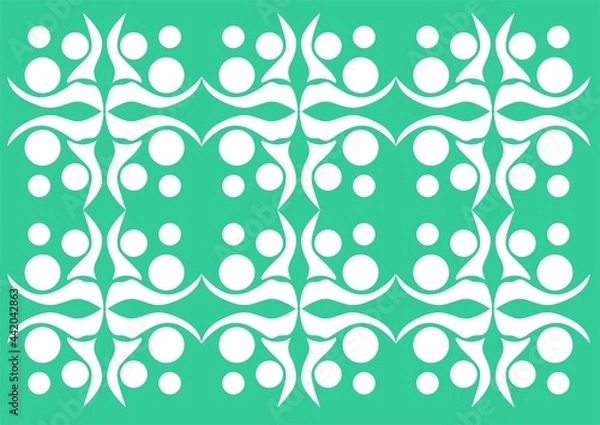 Obraz Seamless Floral Pattern Green