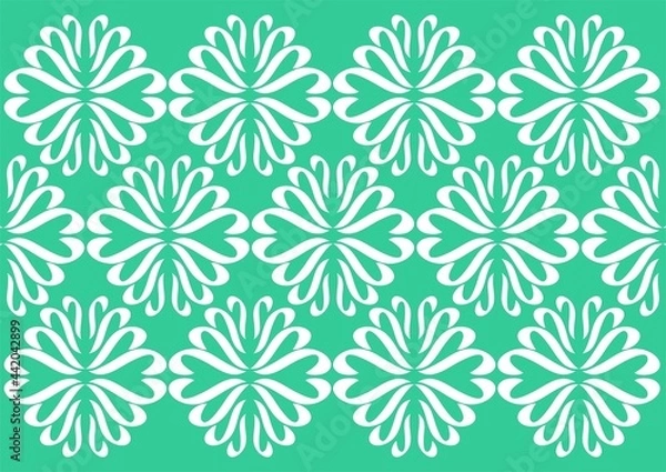 Obraz Seamless Floral Pattern Green