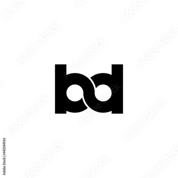 Obraz bd logo design vector icon modern