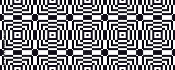 Fototapeta Seamless black and white square floor pattern, texture, background