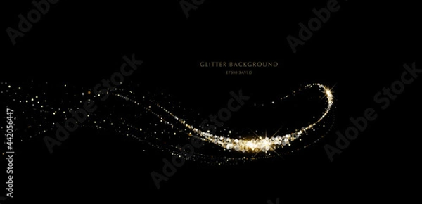 Obraz glitter background, luxury gold stardust light
