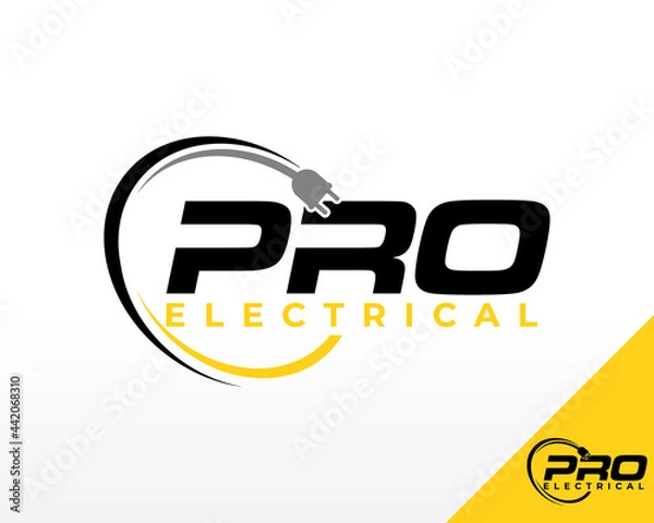 Obraz Electric logo. Electrical Power logo design vector