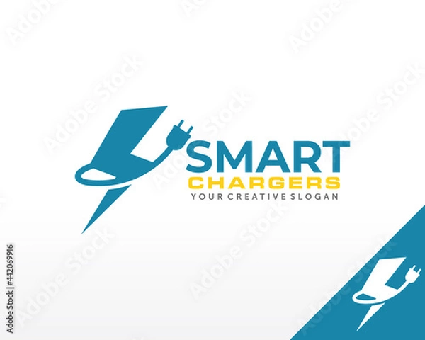 Obraz Electric logo. Electrical Power logo design vector