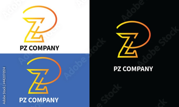 Obraz P+Z Letter logo designe 