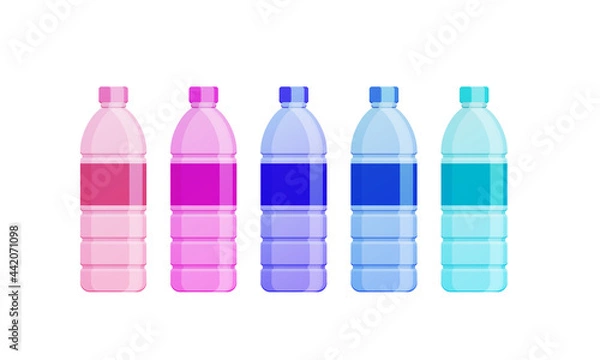 Obraz カラフルなペットボトルのセット