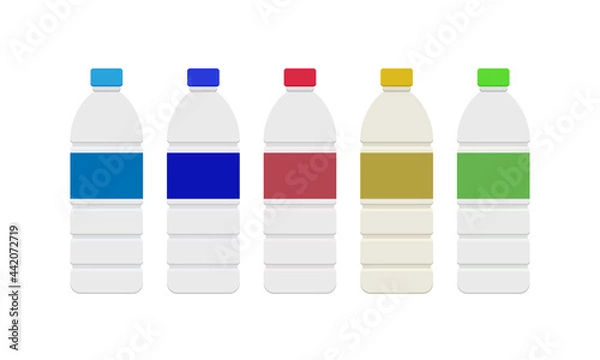 Obraz カラフルなペットボトルのセット