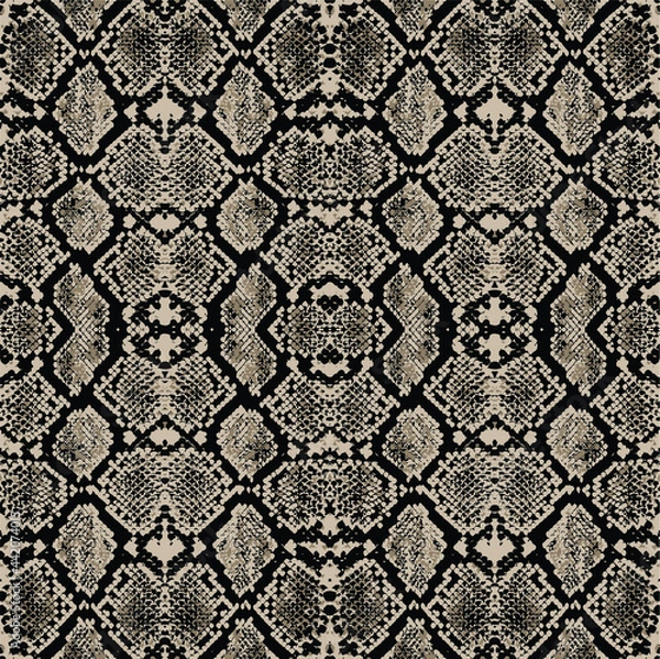 Obraz Trendy Snake Skin Texture Pattern Seamless Vector Design Shiny Fashion Colors Perfect for Fabric Print and Wrapping Paper 