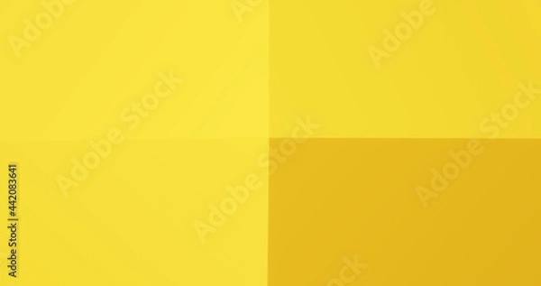 Fototapeta Render with yellow lemon color on simple geometric background