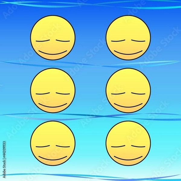Obraz Relax face in yellow with wind 05
