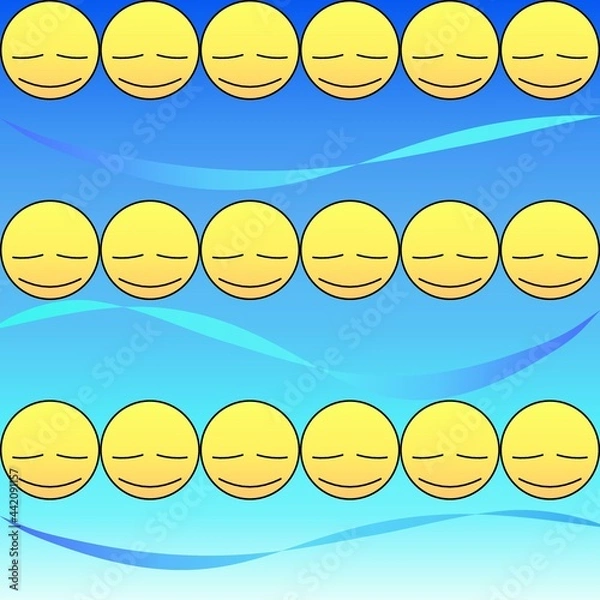 Obraz Relax face in yellow with wind 10