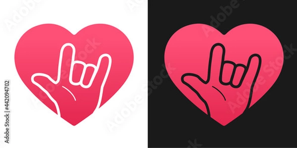 Fototapeta Heart Sign Language 