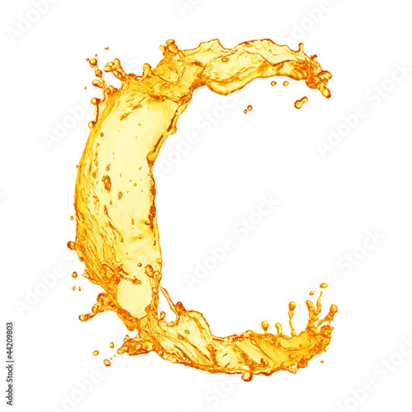 Obraz Orange liquid splash alphabet