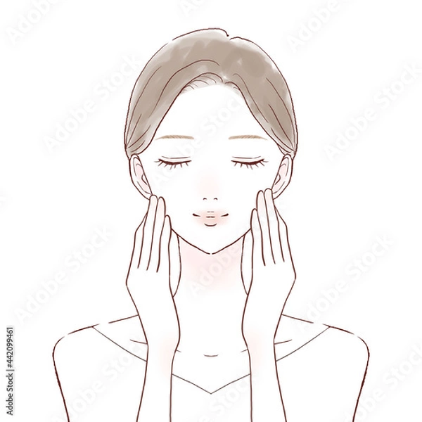 Obraz フェイスマッサージをする女性