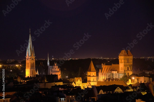 Obraz Toruń nocą