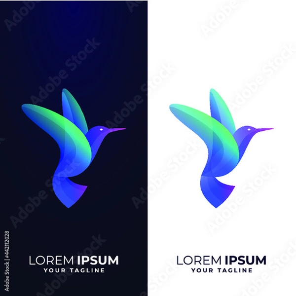 Obraz AWESOME HUMMING BIRD LOGO TEMPLATE