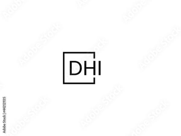 Obraz DHI Letter Initial Logo Design Vector Illustration
