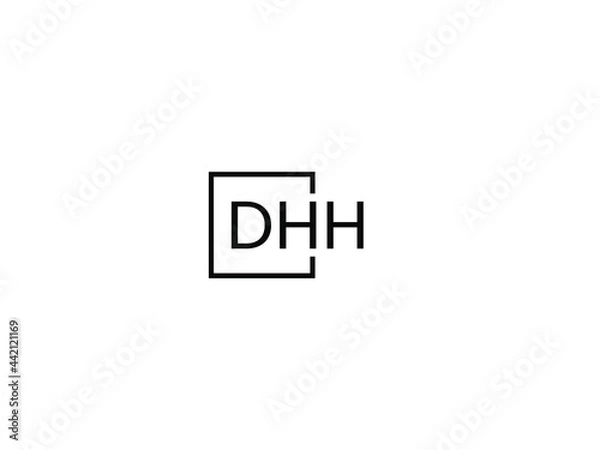 Obraz DHH Letter Initial Logo Design Vector Illustration