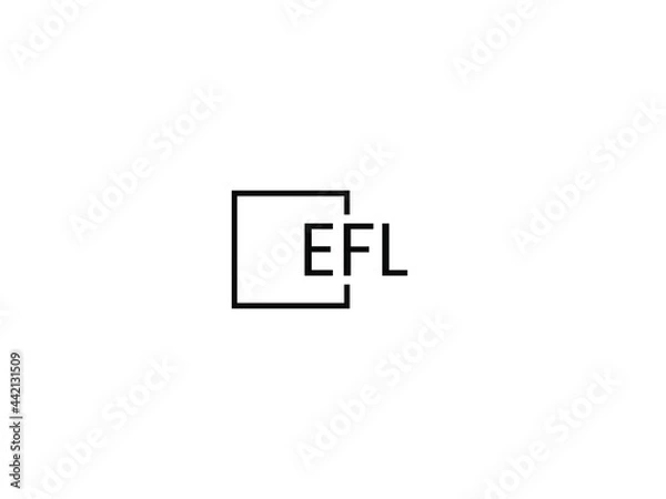 Fototapeta EFL Letter Initial Logo Design Vector Illustration
