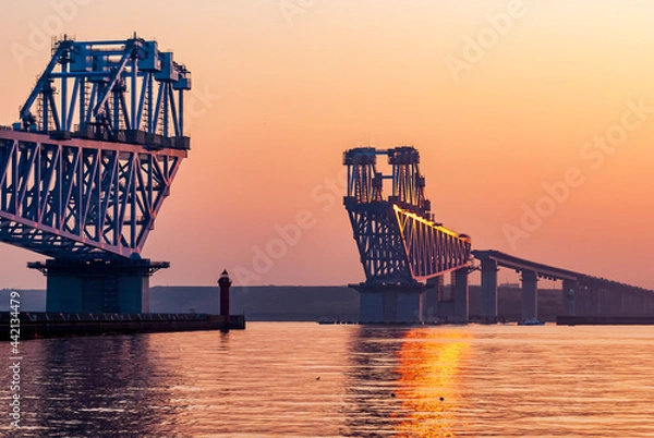 Obraz 建設中の東京ゲートブリッジ