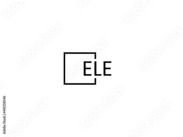 Fototapeta ELE Letter Initial Logo Design Vector Illustration