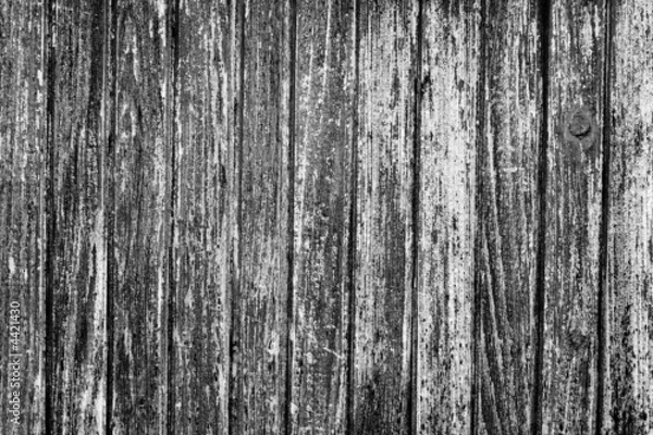 Fototapeta Black and white texture of old wooden door