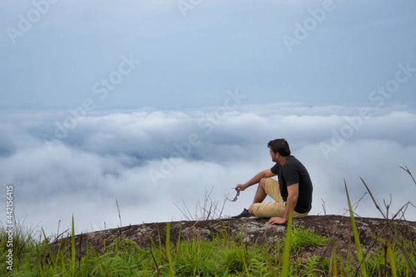 Obraz Person on clouds 