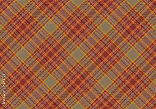 Obraz Seamless tartan plaid pattern background. Fabric texture. Vector.