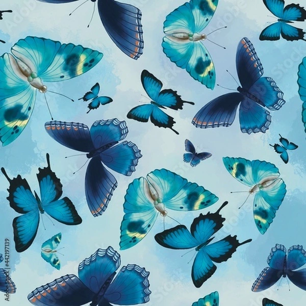 Obraz seamless pattern with fishes
