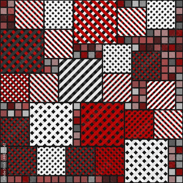 Fototapeta Abstract Geometric Pattern generative computational art illustration