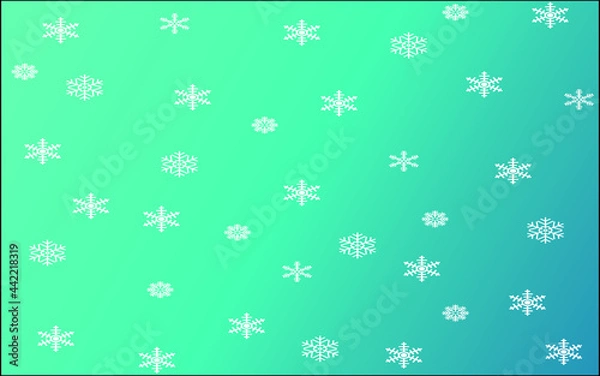 Obraz Blue Background with Falling Snow