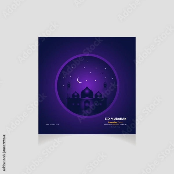 Obraz Eid Mubarak Social Media Flyer Template