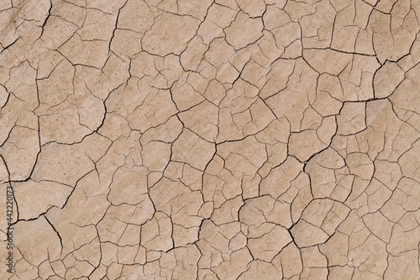 Obraz Cracks in dired mud for overlay