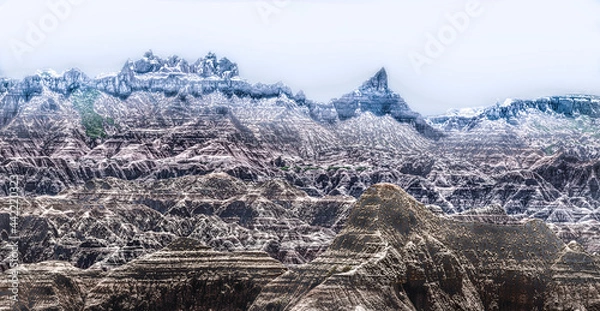 Obraz Rugged mountain terrain