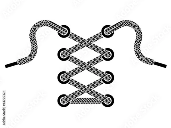 Obraz vector shoe lace symbol