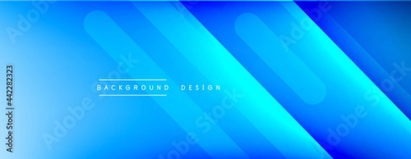 Obraz Dynamic lines abstract background. 3D shadow effects and fluid gradients. Modern overlapping forms