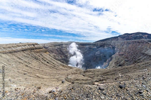 Obraz 阿蘇山の山頂付近と火口付近　熊本県阿蘇地方