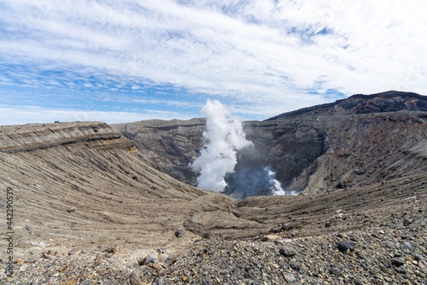 Obraz 阿蘇山の山頂付近と火口付近　熊本県阿蘇地方