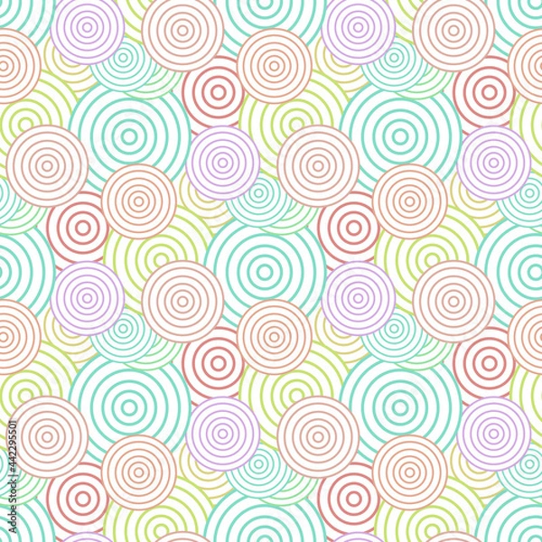 Fototapeta Colorful pattern with candies. Cute background design. Vector illustration.