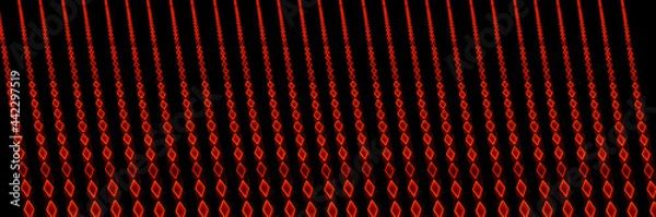 Obraz Neon Signs Photo Composite Neon Building Elements Red Diamonds