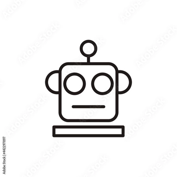 Fototapeta robotic icon vector art