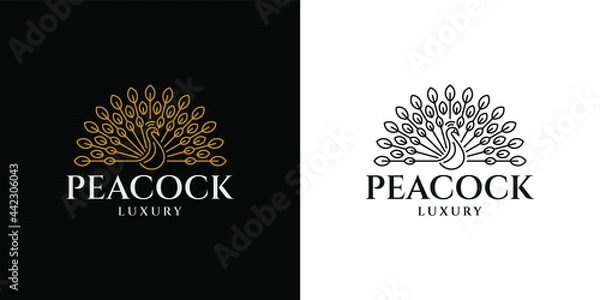 Obraz Peacock Classic Luxury Logo Monoline