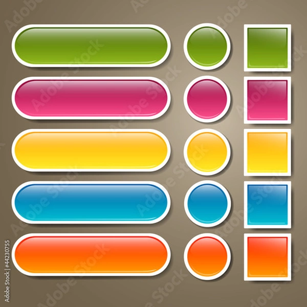 Fototapeta Vector set of blank web buttons