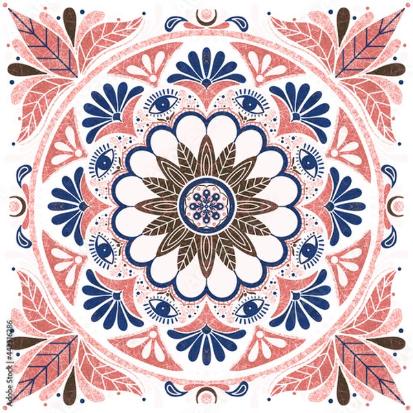 Obraz Mandala for home decor, surface, apparel, stationery design.