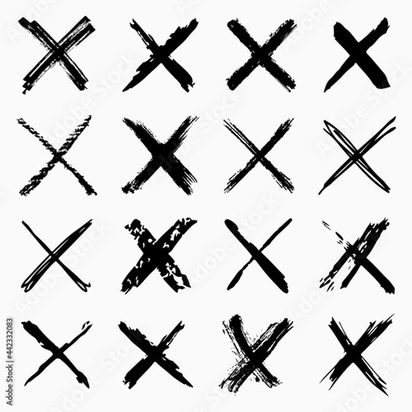 Obraz Cross Mark Vector Collection