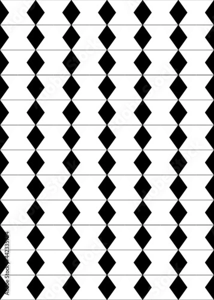 Obraz seamless pattern geometric isolated on black background, simple style